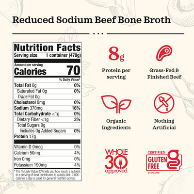 Reduced Sodium Beef Bone Broth