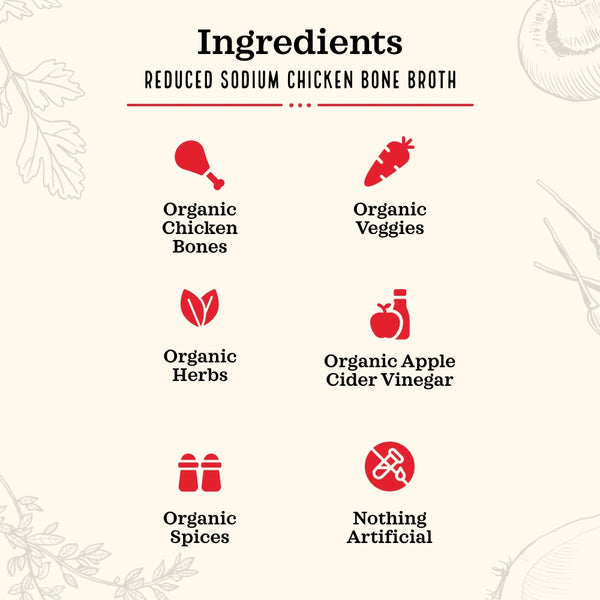 Chicken Bone Broth Bones Reduced Sodium] Kettle & Fire