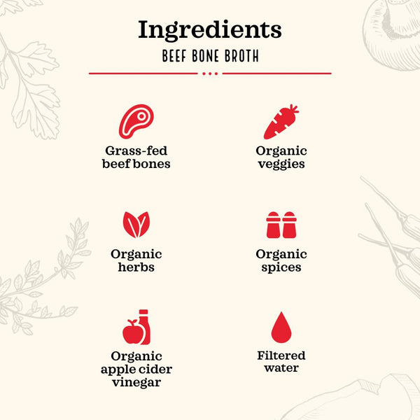 100 Grassfed Beef Bone Broth [10g protein/serving] Kettle & Fire