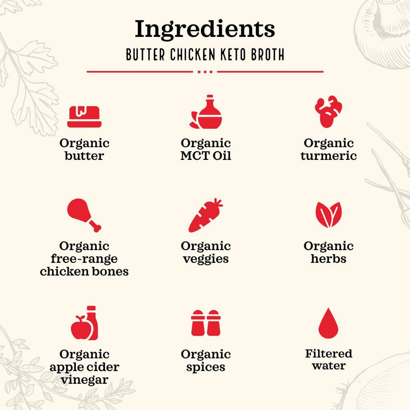 Butter Chicken Bone Broth 16oz Bone broth Kettle & Fire