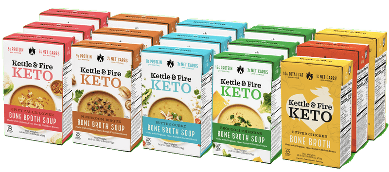 15-pack: Keto Soups and Keto Broths Bundle Bone broth Kettle & Fire