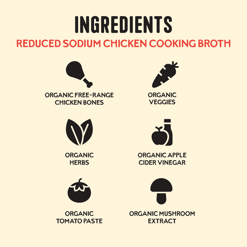 4 Pack: Chicken Low Sodium Cooking Broth - 32oz