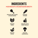 Mushroom Chicken Bone Broth - 16.9 oz