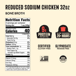 4 Pack: Reduced Sodium Chicken Bone Broth - 32oz