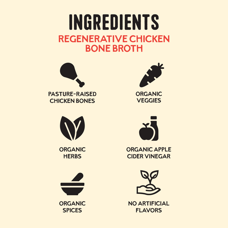 Regenerative Chicken Bone Broth - 16.9 oz