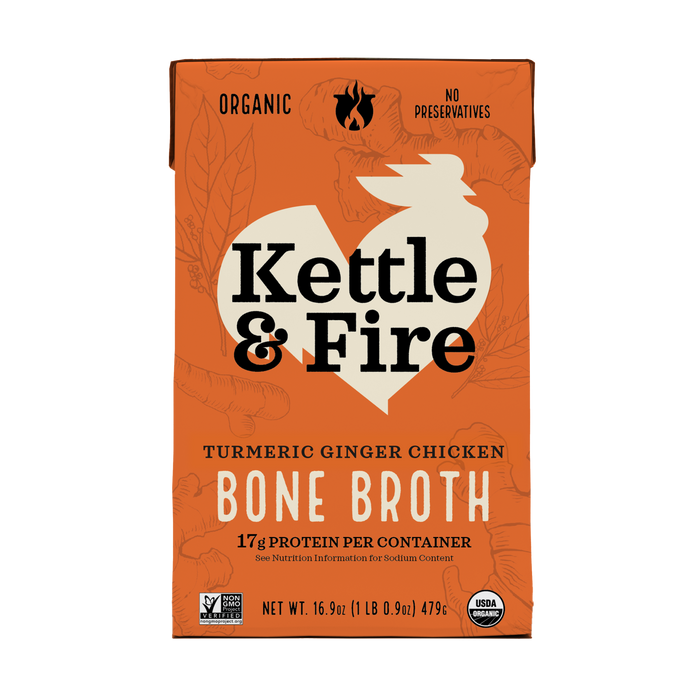 Turmeric Ginger Chicken Bone Broth - 16.9 oz