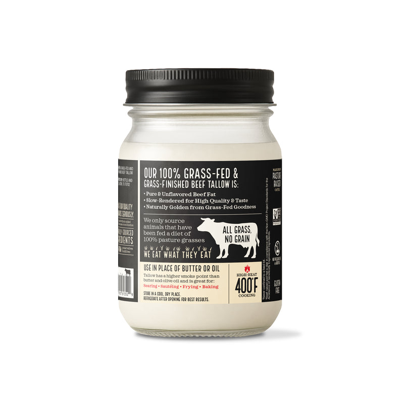 100% Grass-Fed & Finished Beef Tallow - 14 oz