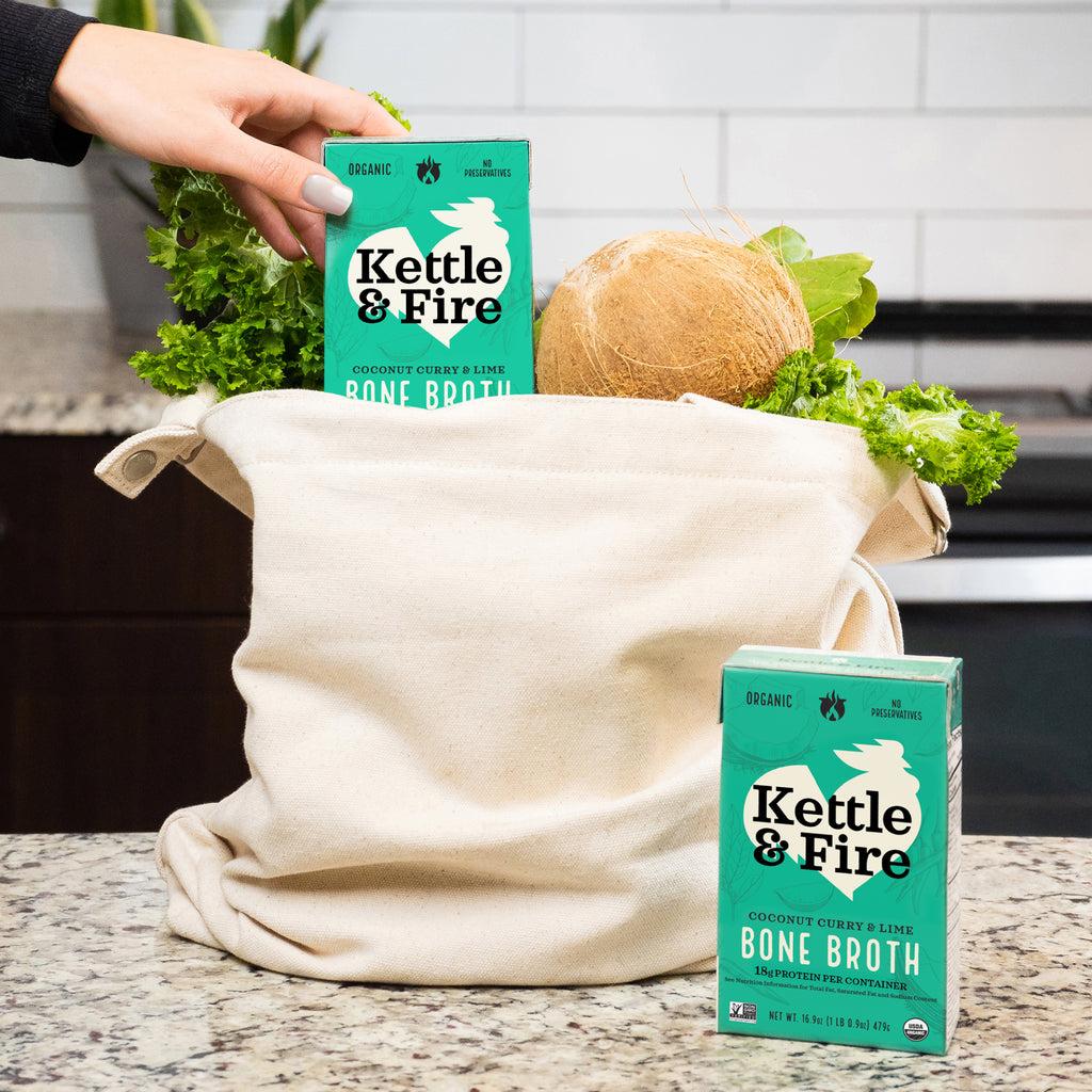 Coconut Curry & Lime Chicken Bone Broth - 16.9 oz – Kettle & Fire