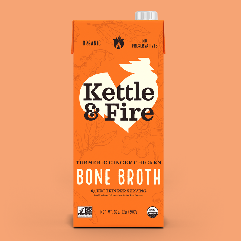 4-Pack: Turmeric Ginger Bone Broth 32oz