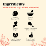 Thai Coconut Curry Chicken Bone Broth - 16.9 oz