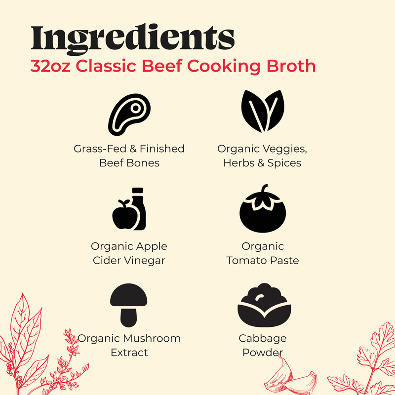 4 Pack: Beef Cooking Broth