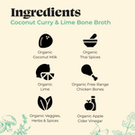 Coconut Curry & Lime Chicken Bone Broth - 16.9 oz