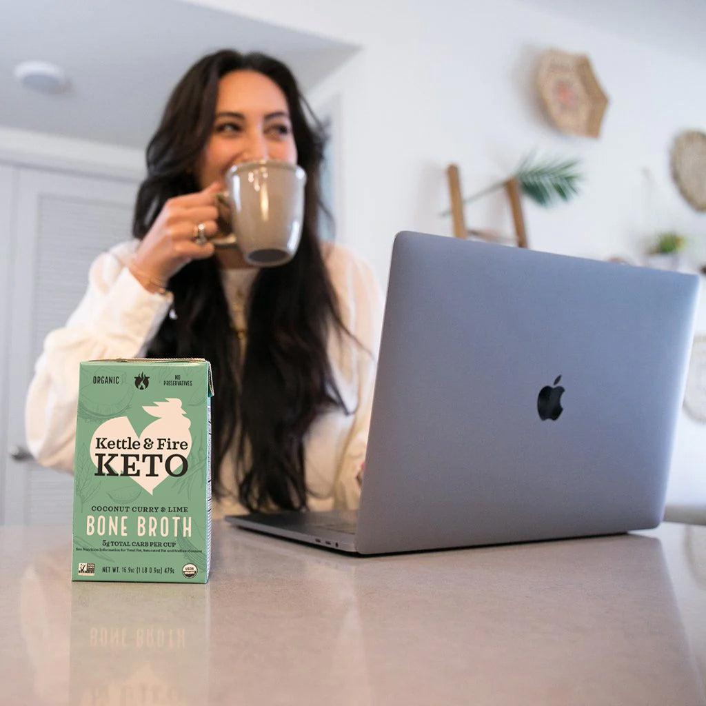 Coconut Curry & Lime Chicken Bone Broth 16.9 oz Kettle & Fire