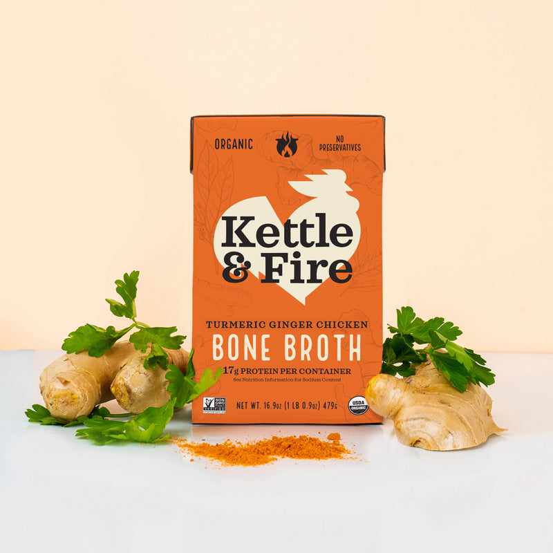Turmeric Ginger Chicken Bone Broth - 16.9 oz