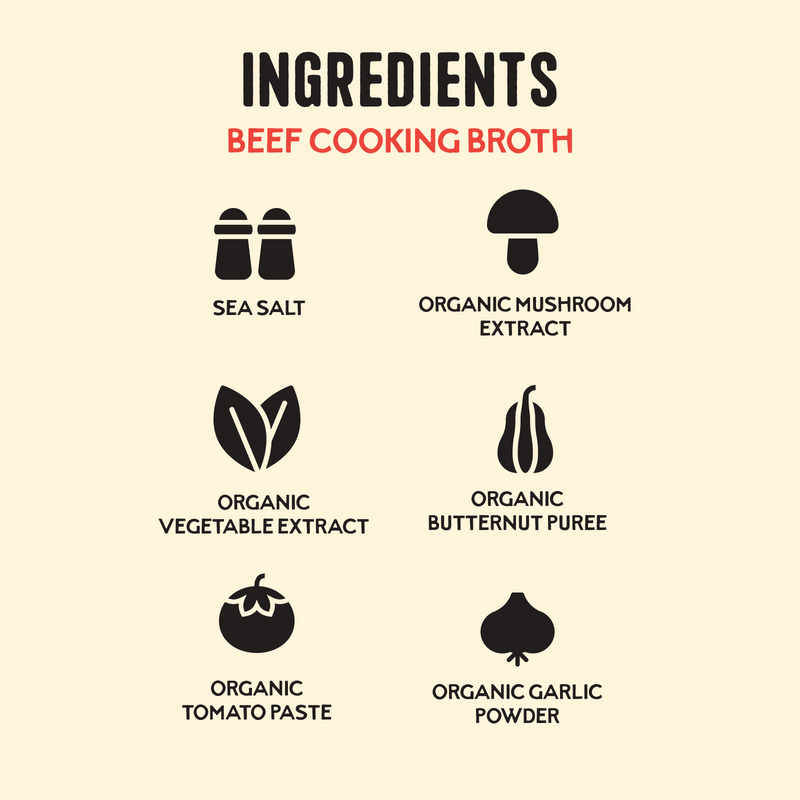 4 Pack: Beef Cooking Broth 32oz