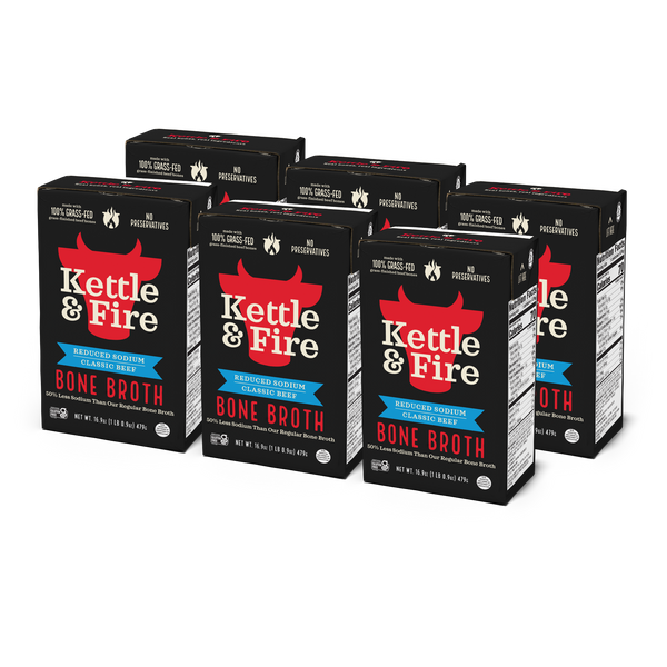 100 Grassfed Beef Bone Broth [Reduced Sodium] Kettle & Fire