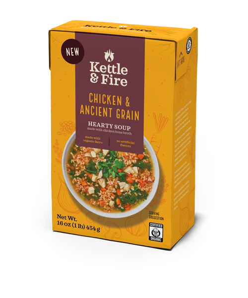 Chicken & Ancient Grain Hearty Soup [10g Protein/serving] Kettle & Fire