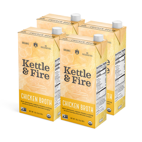 4 Pack: Chicken Cooking Broth - 32oz
