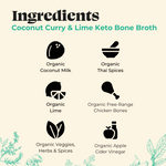 Coconut Curry & Lime Chicken Bone Broth - 16.9 oz