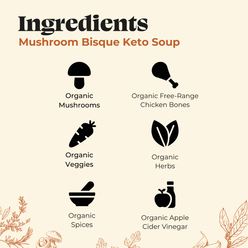 Mushroom Bisque Keto Soup - 16.9 oz