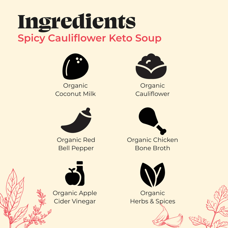 Spicy Cauliflower Keto Soup - 16.9 oz