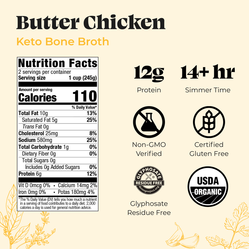 Butter Chicken Keto Broth - 16.9 oz