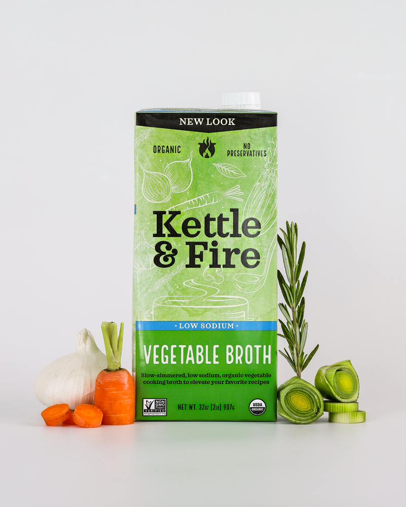 4 Pack: Vegetable Low Sodium Cooking Broth - 32oz