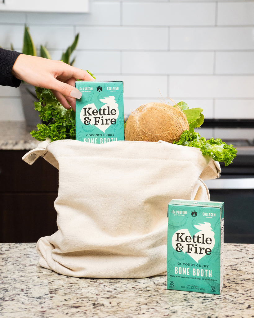 Coconut Curry & Lime Chicken Bone Broth 16.9 oz Kettle & Fire