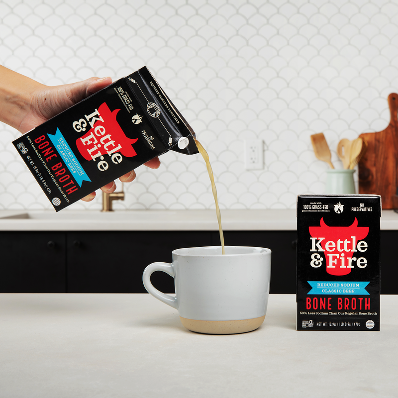 Reduced Sodium Beef Bone Broth - 16.9 oz