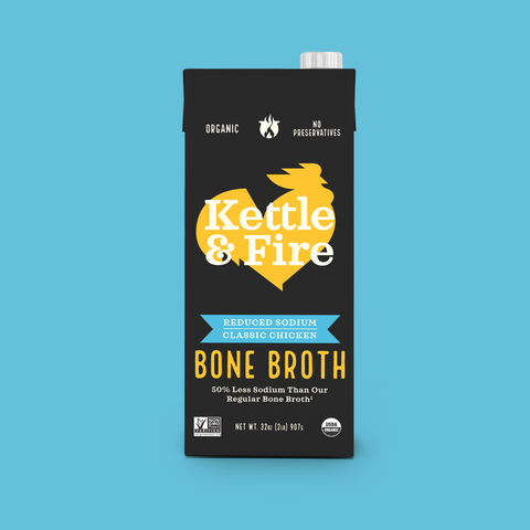 4 Pack: Reduced Sodium Chicken Bone Broth - 32oz