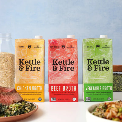 4 Pack: Beef Cooking Broth Bundle Kettle & Fire