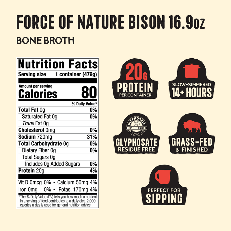 Bison Bone Broth - 16.9 oz