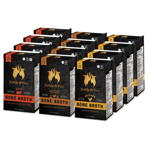 12-Pack: Bone Broth Variety Bundle Bone broth Kettle & Fire 