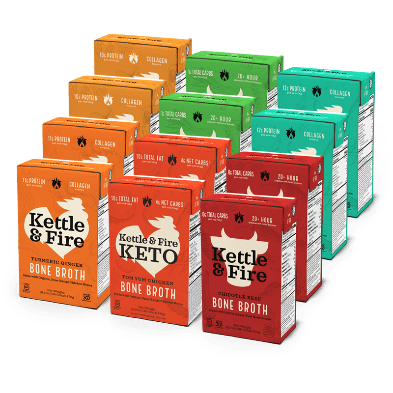 12-Pack: Variety Broth Bundle Bundle Kettle & Fire 
