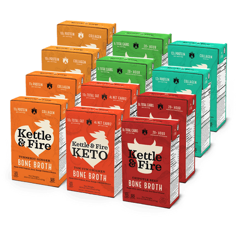12-Pack: Variety Broth Bundle Bundle Kettle & Fire 