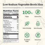 Low Sodium Vegetable Cooking Broth 32oz Kettle & Fire 