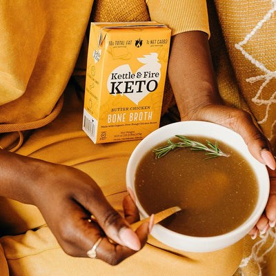 Butter Chicken Keto Broth 16oz Bone broth Kettle & Fire 