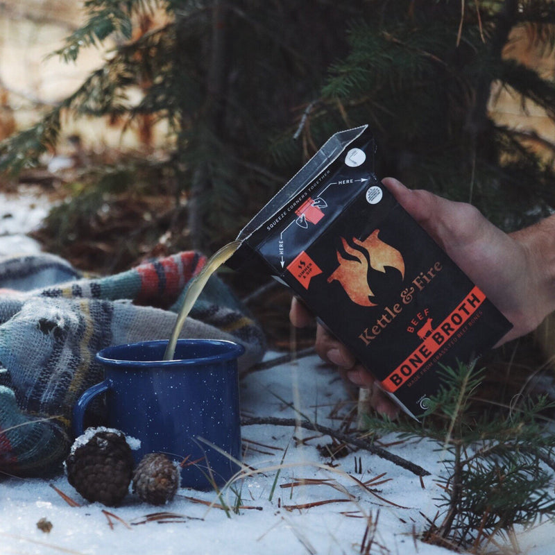 Grass-fed Beef Bone Broth: 16.9oz Bone broth Kettle & Fire 
