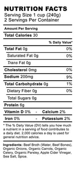 Grass-fed Beef Bone Broth: 16.9oz Bone broth Kettle & Fire 