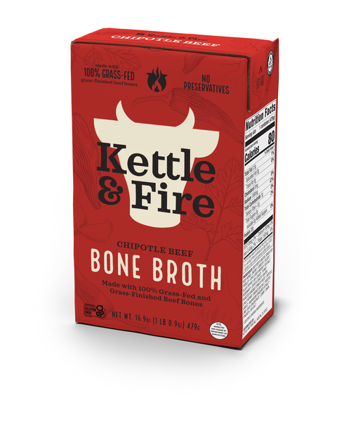 Chipotle Beef Bone Broth 16.9 oz Kettle & Fire