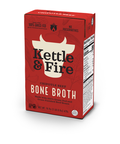 Chipotle Beef Bone Broth - 16.9 oz Bone broth Kettle & Fire
