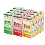 12 Pack: 4 Beef, 4 Chicken and 4 Vegetables Low Sodium Cooking Broth Bundle Kettle & Fire 