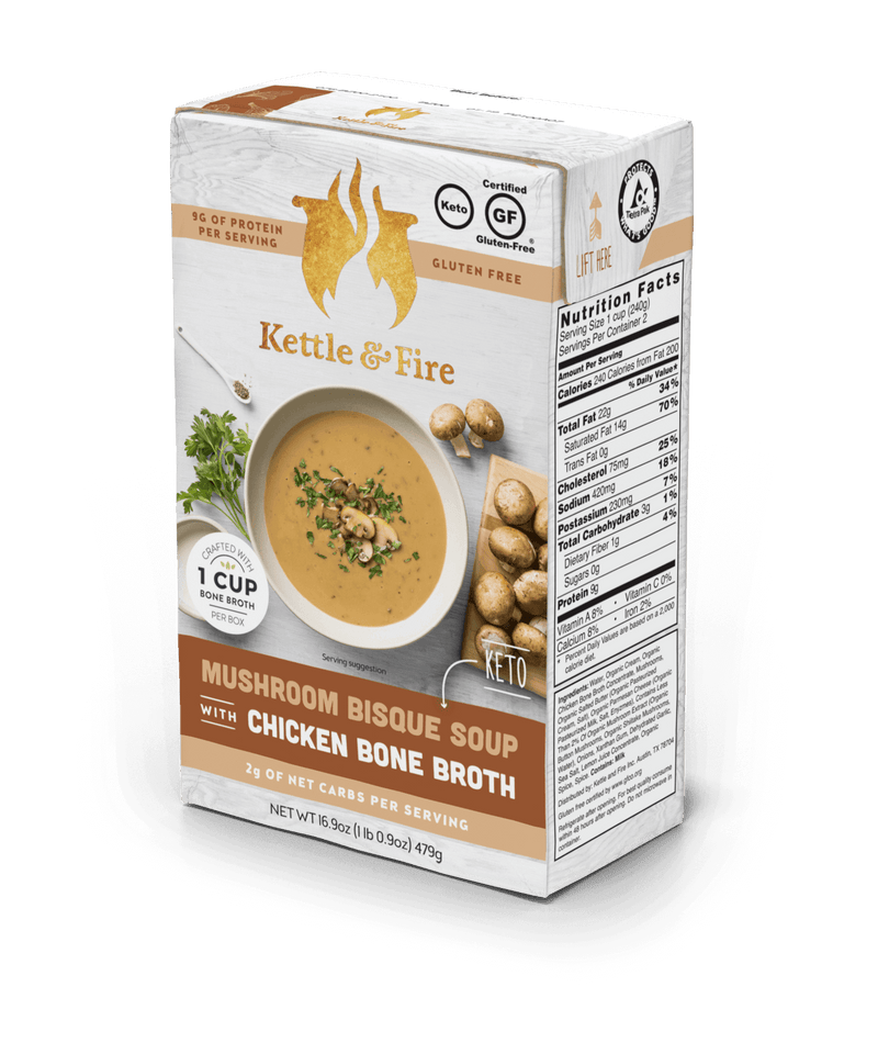 Mushroom Bisque Keto Soup Keto Soups Kettle & Fire 