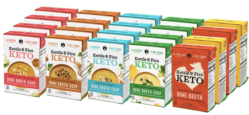 20-pack: Keto Soups and Keto Broths Bundle Bone broth Kettle & Fire 