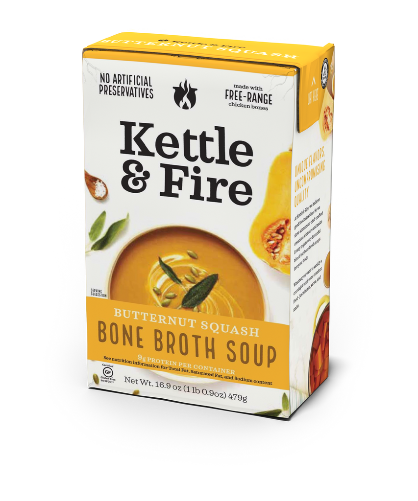 Healthy Paleo Butternut Squash Soup 10g Protein serving Kettle Fire